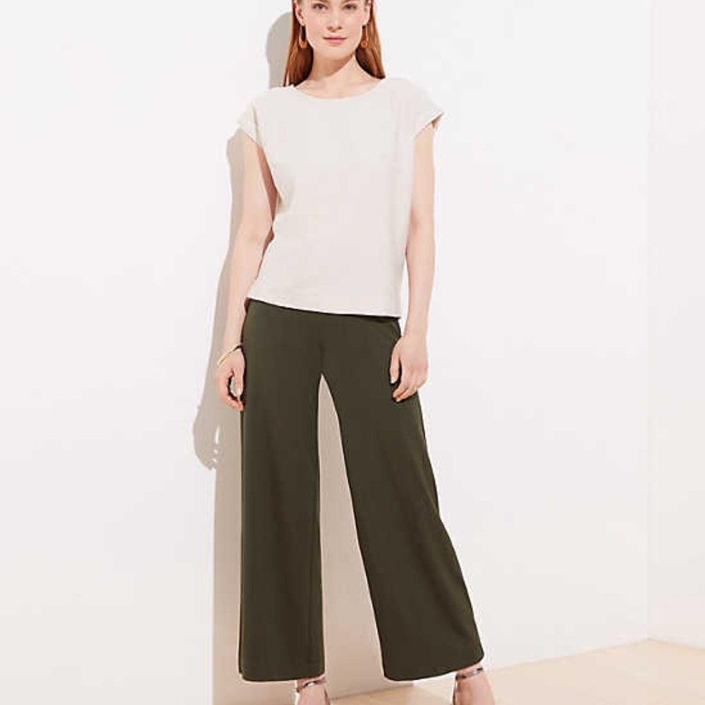 Loft Pull On Wide Leg Pants